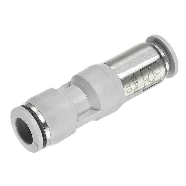 Unique Bargains 10mm Push Quick Connect Pneumatic Inline Air Tube Fitting Check Valve