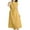 Yellow, variant on Taqqpue Summer Linen Dresses for Women Short Sleeve V Neck Button Casual Dress Tie Waist Flowy Loose Fashion Beach Vacation Midi Dresses