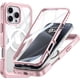thumbnail image 1 of Funda para iPhone 16 Pro, carcasa protectora completa, resistente, trasera transparente, híbrida, magnética, de carga inalámbrica, de TPE PC con pantalla integrada, a prueba de golpes, 1 of 7