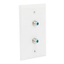 SatelliteSale Coaxial Duplex Wall Plate White Screws Included