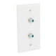 thumbnail image 1 of SatelliteSale Tornillos de placa de pared dúplex coaxial (blanco) incluidos, 1 of 5