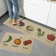 thumbnail image 3 of Vegetable Pattern Decorative Kitchen Mats Set of 2, Seasonal Holiday Party Low-Profile Floor Mat for Home Kitchen - 17x29 and 17x47 Inch, 3 of 6