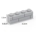 thumbnail image 3 of 200pcs DIY Building Blocks Thick wall Figures Bricks 1x4 Dots Educational Creative Size Compatible With Brands Toys for Children Dark Gray 200PCS, 3 of 5