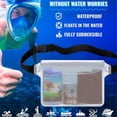 thumbnail image 3 of 2 pack Waterproof Pack - Cruise Essentials - Waterproof Pouch with Adjustable Waist Strap, Zipper Roll-Top Dry Bag for Phone, Keep Passport Valuables Dry for Beach Kayaking Boating（white,Only bags）, 3 of 5