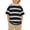 Black, variant on Teen Boys T Shirts Kids Loose Fit Striped Short Sleeve T-Shirts Casual Crewneck Drop Shoulder Summer Basic Tees Tops Toddler