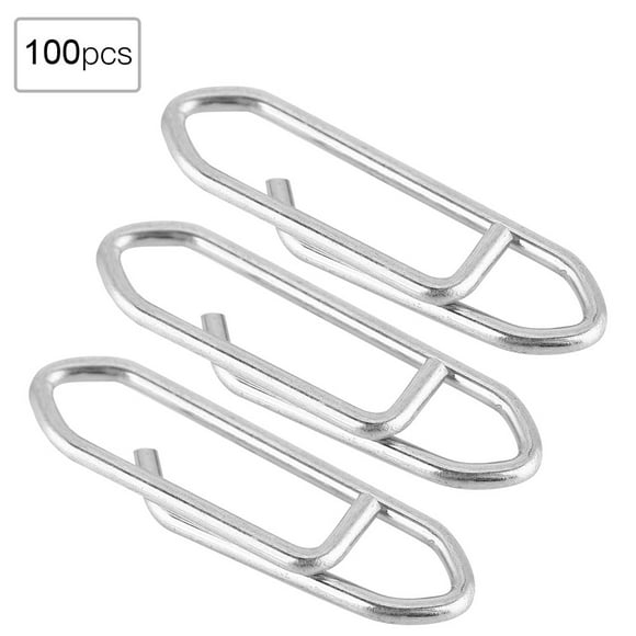 Clip de pesca a presión Jadeshay 100 piezas acero inoxidable Broches de seguridad para pesca