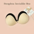 thumbnail image 5 of khonts,Women's Adhesive Bra Reusable Strapless Self Silicone Push up Invisible Sticky Bras for Backless Dress Black XL, 5 of 7