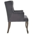 thumbnail image 2 of Realm French Vintage Dining Performance Velvet ArmchairGray, 2 of 6