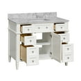 thumbnail image 5 of Hailey 42" Bathroom Vanity with White Cabinet and Carrara Marble Top, 5 of 6