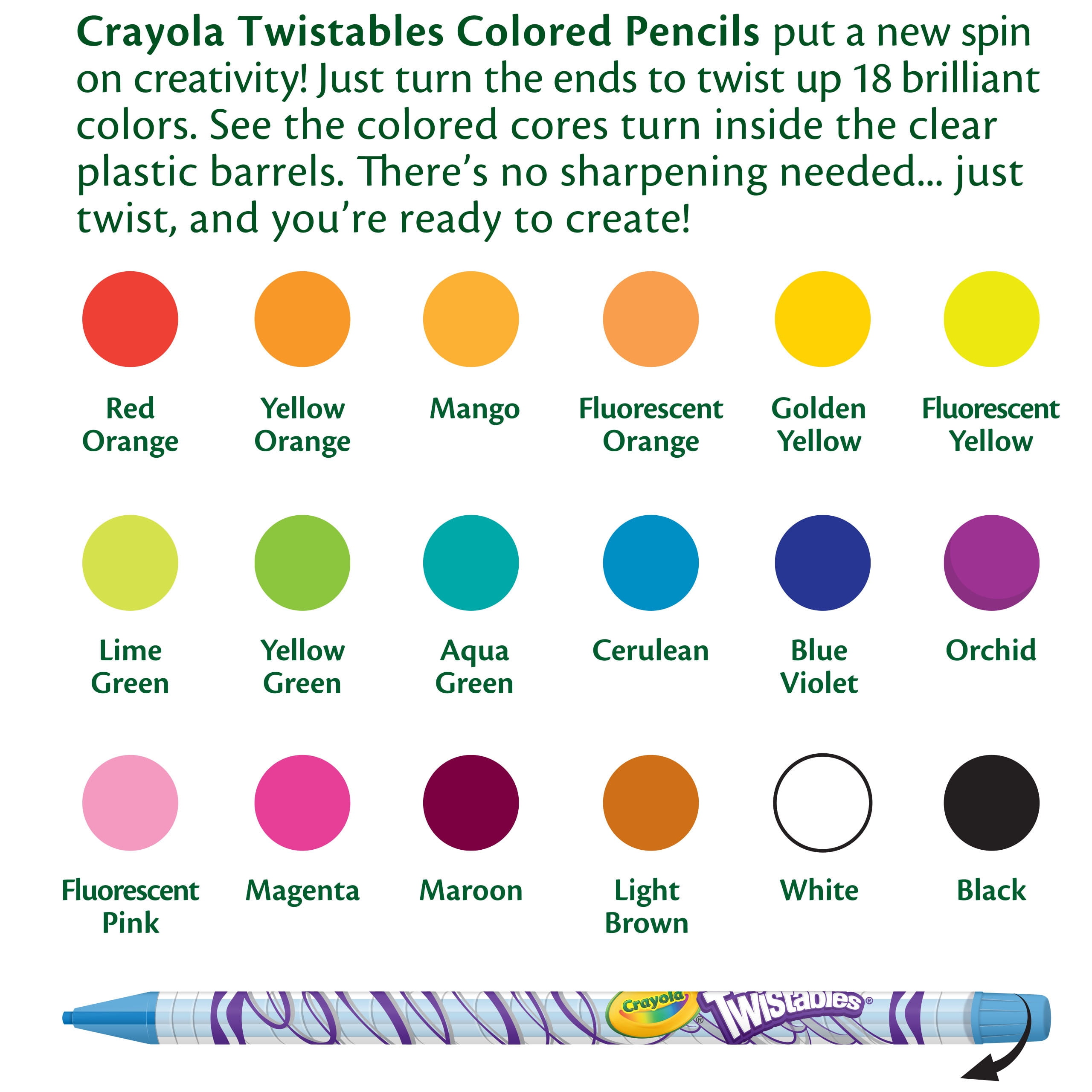 Crayola Twistables Colored Pencils 30 Countper Box, Set Of 2 Boxes