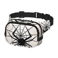 thumbnail image 2 of Fotbe Spiders On The Web 1 Cangurera Cuadrada con Estampado de Doble Capa, Bolsa de Cintura Ajustable Mini para Hombres y Mujeres, 2 of 9