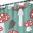 thumbnail image 4 of Gothic Mushroom Bath Curtain 36x72 Inch Whimsical Woodland Design Waterproof Fade-Resistant with Hooks, 4 of 5