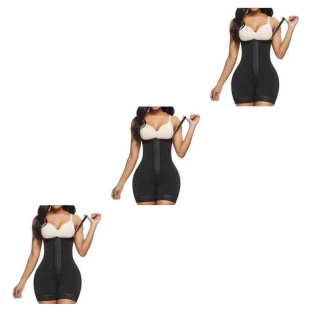 Sonducket Body Butt Hip Belly Lifter Compresión Fajas de cintura alta Bragas moldeadoras Sin costuras Planas Tres pechos Negro L Type1 NO1