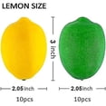 thumbnail image 2 of 20pcs Artificial Lemons and Limes, Fake Fruit Lemons for Home, Kitchen, Party Decoration, 3' x 2' Yellow Green, 2 of 5