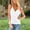 White, variant on LADIGASU Women's Strap V-neck Tank Top Solided Color Sleeveless Top