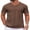 Brown, variant on Mens V Neck T Shirts Cotton Short Sleeve Casual Summer Shirts Basic T Shirt