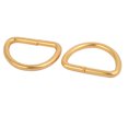 thumbnail image 2 of 16mm Inner Width Iron Half Round Non Welded D Ring Gold Tone 10pcs, 2 of 2