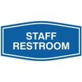 thumbnail image 1 of Signs ByLITA Fancy Staff Restroom Sign(Blue) - Large, 1 of 1