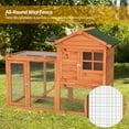 thumbnail image 5 of Gymax Wooden Chicken Coop Outdoor & Indoor Small Rabbit Hutch w/ Run Natural, 5 of 10