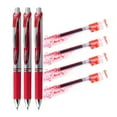 thumbnail image 1 of EnerGel Retractable Gel Roller, 0.7mm, 3 Pen and 4 Refill pack, Red Ink, 1 of 6