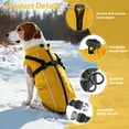 thumbnail image 5 of PcEoTllar Winter Dog Coat with Harness, Waterproof Reflective Dog Winter Jacket, Thick Fleece Snowsuit Christmas Vest for Small Dogs 8-11 lbs, Orange, 5 of 10