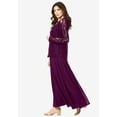 thumbnail image 3 of Roaman's Women's Plus Size Plus-Size 2 Piece Long Sleeve Embellished Lace Jacket And Full Gown, 3 of 6