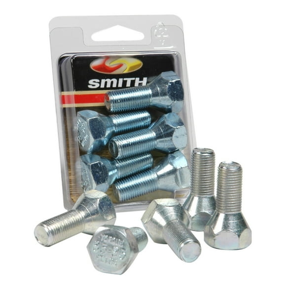 C.E. Smith Lug Bolt 11062A 1/2 Inch-20 Thread Size; Conical Seat; 1-5/8 Inch Shank Length; Zinc Plated; Silver; Steel; Set Of 5