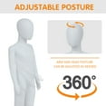 thumbnail image 5 of Kinbor Kid Mannequin Full Body, 43.3Inch Child Mannequin with Adjustable Metal Base for Window Display, White, 5 of 8