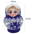 thumbnail image 3 of Muñecas anidadas para niñas, muñecas Matryoshka, juguetes apilables hechos a mano, figuras de madera, juguetes para niñas, regalo, decoración del hogar, suministros para fiestas, juego de 10 piezas, 3 of 4