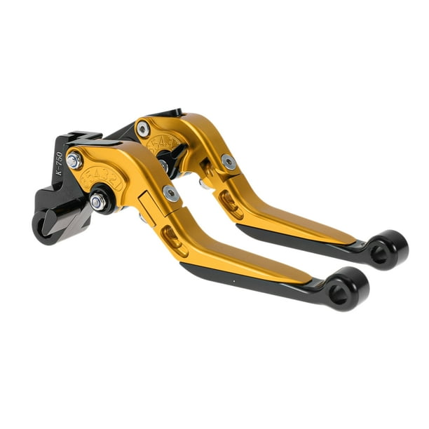 Palancas de freno y embrague cortas y largas para Kawasaki NINJA650R 09-16, palanca de freno ajustable de motocicleta, aleación de aluminio, mango tono dorado con extremo negro