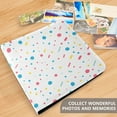 thumbnail image 4 of FORMRS 3 Ring Photo Album 4"x6" Self Adhesive Large Capacity PU Leather Cover, White Retro Pattern, 4 of 8