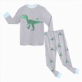 thumbnail image 5 of NOLDARES Toddler Boys Pjs Pajama Set 2 Piece Cotton Long Sleeve Top and Pants Print Comfy Sleepwear Boys Toddler 6-12 Months 12-24 Months 2t 3t 4t 5t 6t 7t 8t 9t Children,Mint Green,6-7 Y, 5 of 9