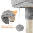 thumbnail image 6 of Alden Design 34.5" H Cat Tree Tower with Condo and Perches, Light Gray, 6 of 9