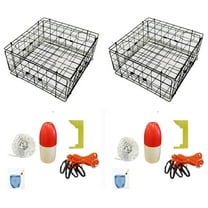 2-Pack of Vinyl Coated Crab Trap & Accessory kit (100' Non-Lead Sinking line,Caliper,Harness,Bait Bag & 11" Float) (S60 CAS1) x2