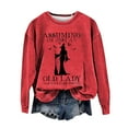 thumbnail image 2 of Baqcunre Baqcunre Hoodie for Women Women's Halloween Sweatshirt Assuming I Am Just An Old Lady Was Your First Mistake Halloween Casual Crew Neck Long Sleeve Top Elastic Spring Fall & Winter, 2 of 4