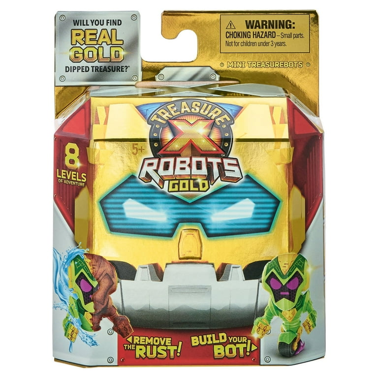 Treasure X Robots Gold - Mini Robots To Discover. Remove The Rust, Build  Your Bot, 16 To Collect. Will You Find Real Gold Dipped Treasure?, Boys,  Toys