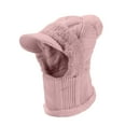 thumbnail image 7 of Eespoir 3 In 1 Knitting Hat With Scarf And Mask, Fleece Lined Balaclava, Winter Face Cover Hood, For Skiing, Snowboarding, Motorcycling, Cold Weather Outdoor Work(E), 7 of 7