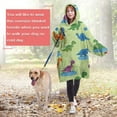 thumbnail image 4 of Wearable Oversized Blanket,Green Dinosaurs Ponds Pattern Wearable Blanket Hoodie for Adults,Cozy Hooded Blankets with Super Pockets,Super Warm Fuzzy Pullover for Women & Men, 4 of 6