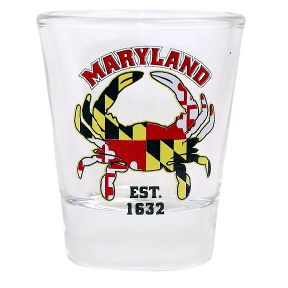 Maryland Crab Flag Shot Glass