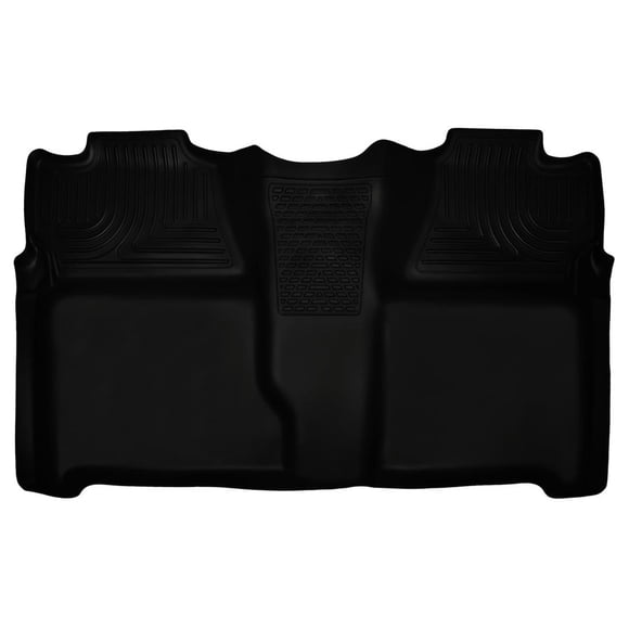 Husky Liner Floor Liner 19201 WeatherBeater; Molded Fit; Smooth Arcing Ribs/Raised Heel Pad; Black; Rubber; 1 Piece