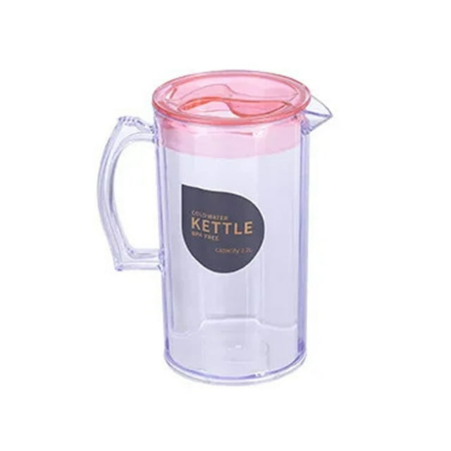 TopLLC Cold Kettle, Refrigerator Cold Kettle, Fruit Teapot Lemonade Drink Containers For Kitchen Home Party Bar Wedding(5.51x4.92x8.74in)