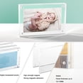 thumbnail image 7 of Acrylic Picture Frame, 3 Pack Acrylic Photo Frames Horizontal Magnet Double Sided Acrylic Frames, Thick Clear Picture Frame Frameless Transparent Desktop Display, 7 of 7