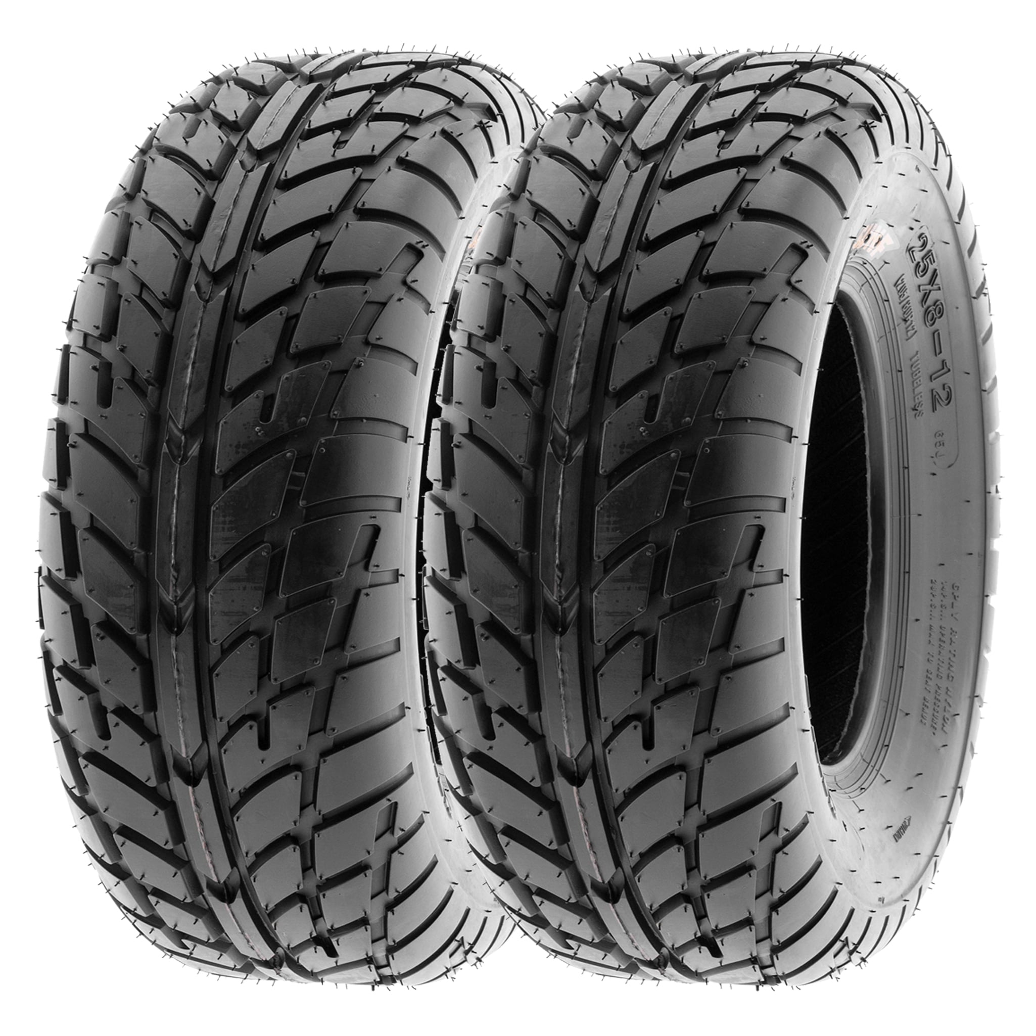 SunF Sport Quad ATV UTV Road Tires 25x8-12 25x8x12 6 PR A021 (Set pair