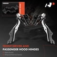 thumbnail image 3 of A-Premium Front Driver and Passenger Hood Hinges Compatible with Toyota Yaris 2016-2020, Yaris iA 2017-2018 & Scion iA 2016, Front Left and Right Side, 2-PC Set, 3 of 6