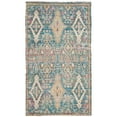 thumbnail image 5 of SAFAVIEH Saffron Justina Floral Cotton Area Rug, Turquoise/Peach, 3' x 5', 5 of 5