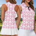 thumbnail image 5 of Aplkyhs Pink Argyle Matching Golf Shirts for Couple Lightweight Women's Matching Hawaiian Golf Shirt for Couple Racerback Design 4-Way Stretch Keep Cool in Hot Weather, 5 of 6
