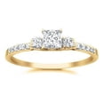 thumbnail image 3 of Classic Moissanite Bridal Set Engagement Ring 1.50 Carat Sterling Silver with 18k Gold Plating, 3 of 4