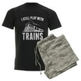 thumbnail image 6 of CafePress - I Still Play With Trains Men's Dark Pajamas - Men's Dark Loose Fit Cotton Pajama Set, 6 of 7