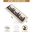 thumbnail image 4 of Stair Treads for Wooden Steps, Forest Elk Peel and Stick Stair Treads with Adhesive, Rustic Nature Tree Retro Deer Silhouette Non Slip Indoor Stairs Runner Rugs Mats for Elders Dogs 8"x30"4PCS, 4 of 7