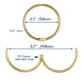thumbnail image 6 of WSBArt 24Pcs Shower Curtain Rings, Rustproof Decorative Shower Curtain Hooks for Bathroom Shower Rod, Metal Round Shower Rings Hooks for Curtain, Loose Leaf Rings, Gold, 6 of 7